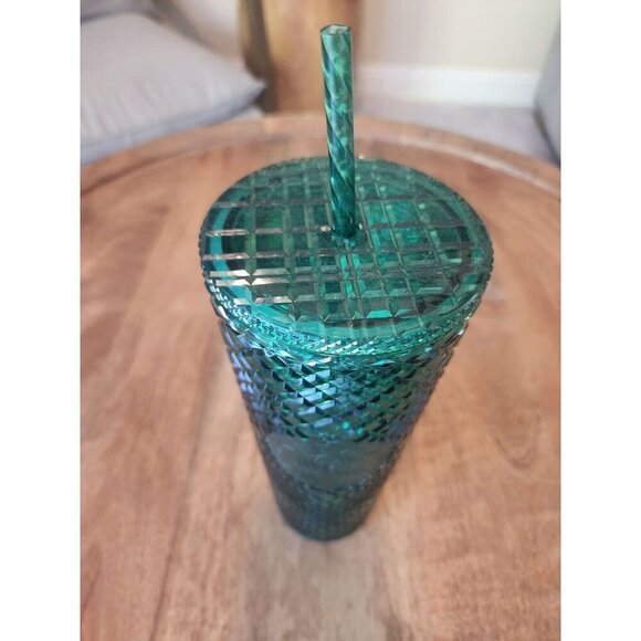 2021 Starbucks Holiday Emerald Green Jeweled Venti Tumbler Cup | 24oz - Picture 3 of 4